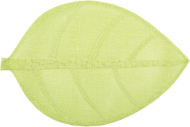 Grøn dækkeserviet i bladmønster 33 × 48 cm