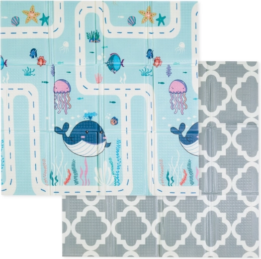 PETITE&MARS foldbar legemåtte Campy S ocean & arabesca