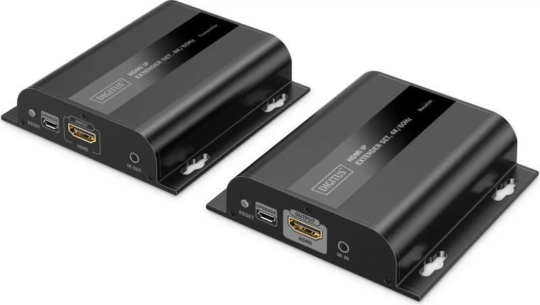 HDMI-extender over IP 1G via CAT6-kabel – 4K/60 Hz, IR, sæt med sender + modtager