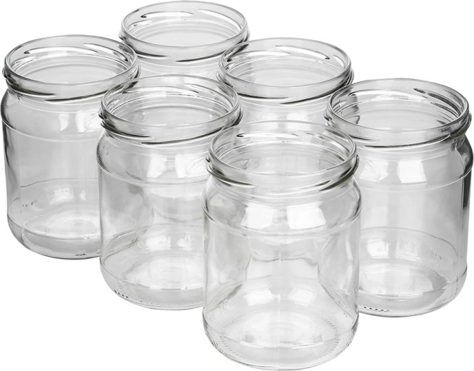 Sæt med 6 glas henkogningsglas 520 ml