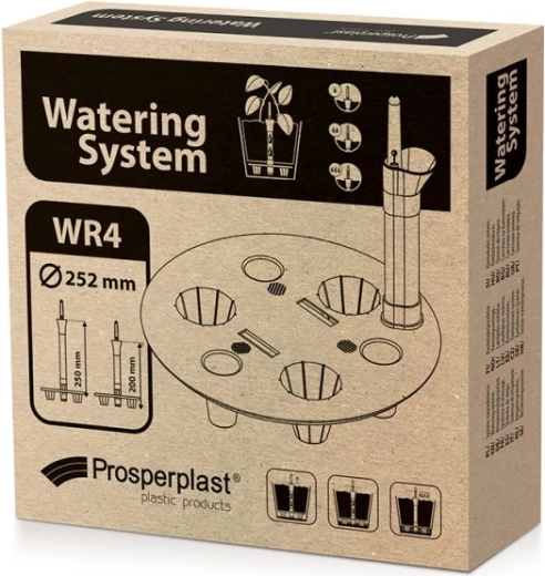 Vandingssystem til runde urtepotter 30 cm med niveaumåler