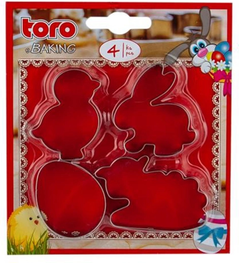 Sæt med påske-udstikkere – får, kylling, kanin og æg (4 stk)