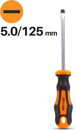 Flad skruetrækker 5,0 × 125 mm
