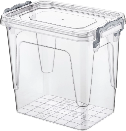 Rektangulær plastboks til mad 1,45 l med låg