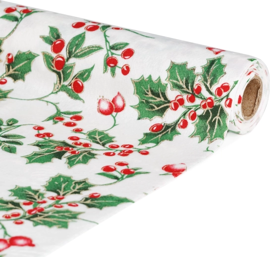 Bordløber med motiv af røde bær 180 × 28 cm