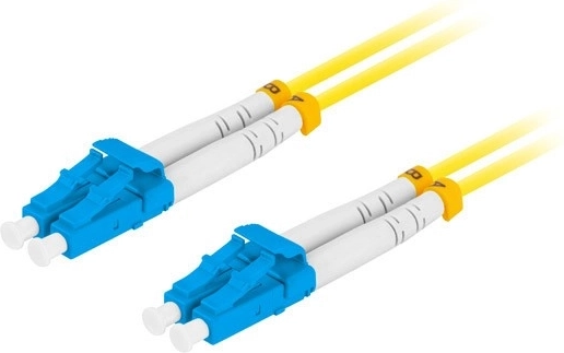 Optisk patchkabel SM LC/UPC–LC/UPC duplex 3 m gul