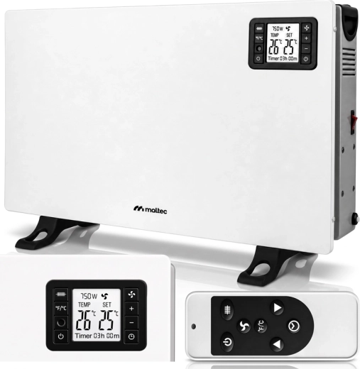 Konvektorvarmer MALTEC CH2000DW Turbo med panel og fjernbetjening