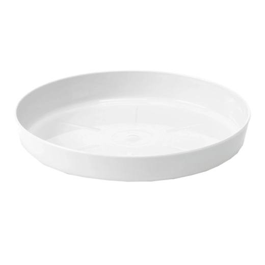 Plastisk underskål til urtepotte 28 cm hvid LAMELA