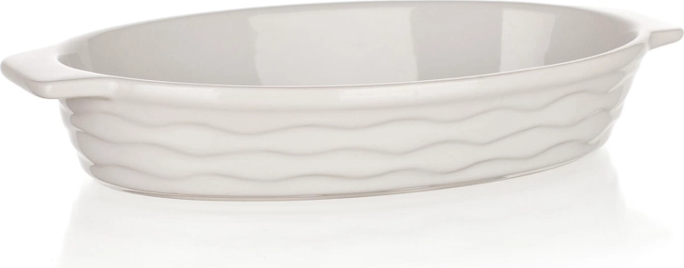 Oval ovnfast form CULINARIA 26 × 14 cm keramisk hvid