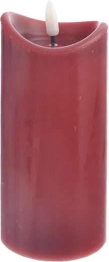 LED dekorativt søjlelys med timer bordeaux 15 cm