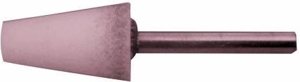 slibende kegleformet slibestift med skaft 6/3 × 10 mm, korn 100, hårdhed M
