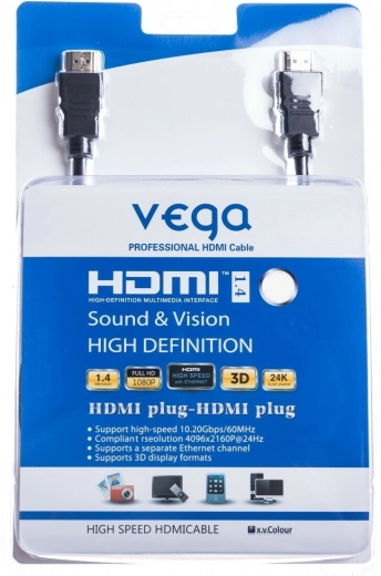 Vega HDMI-kabel 10 m sort
