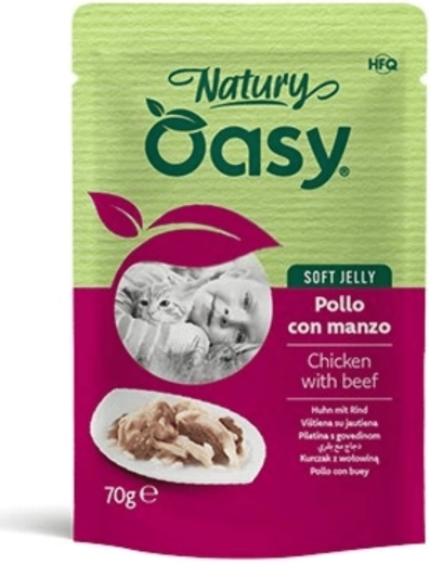 Oasy Natury pose Soft Jelly kylling med oksekød 70 g