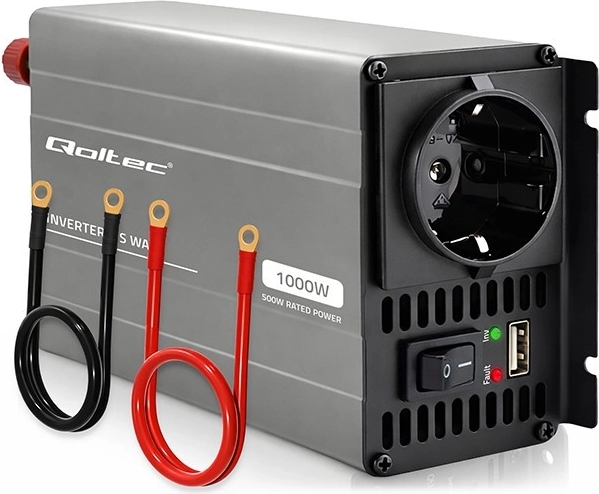 Qoltec spændingsomformer MS Wave 12 V til 230 V 500/1000 W