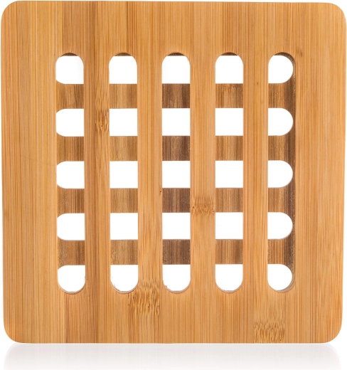 Bambus-bordskåner til varme gryder 16 × 16 cm BRILLANTE