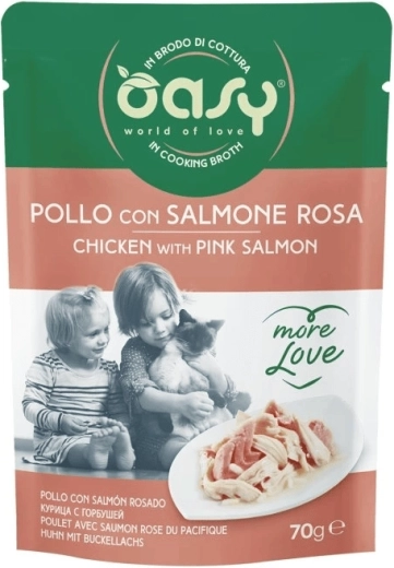 Oasy portionspose kylling med laks 70 g