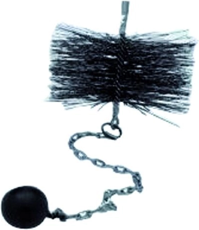 Skorstensbørste med øje og lod 180 mm