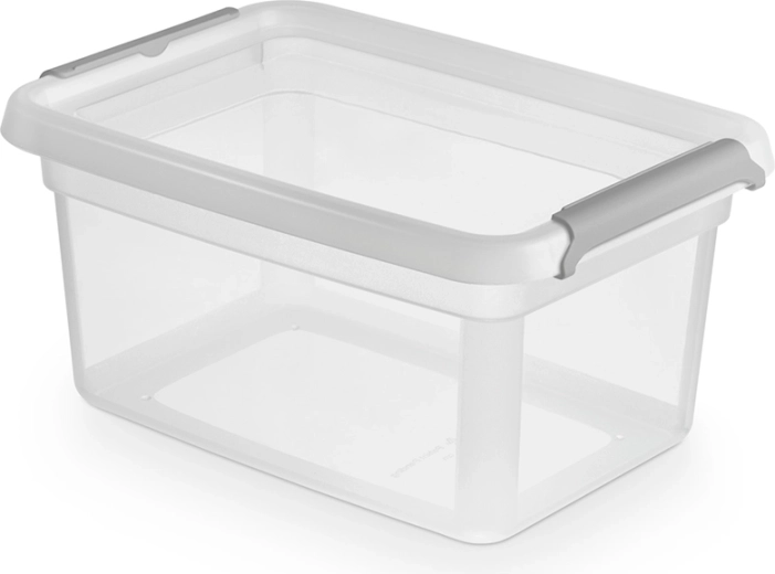 Basestore plastbeholder med låg og clips 1,5 l