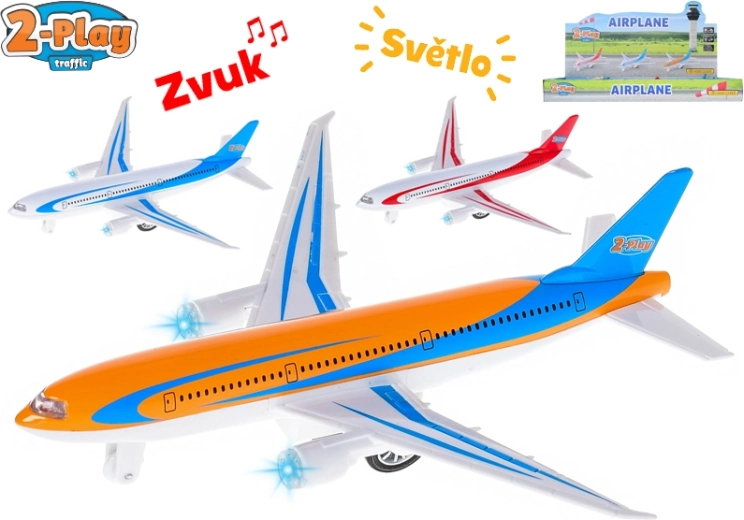 Metal passagerfly 2-Play 18,5 cm med lys og lyd