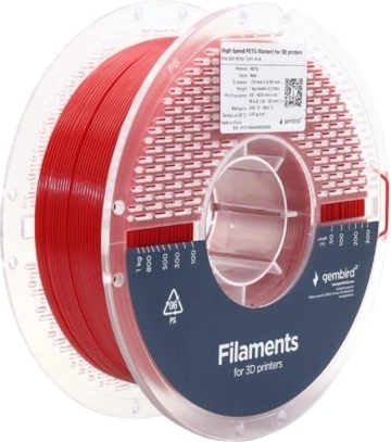 PETG high speed filament 1,75 mm 1 kg rød