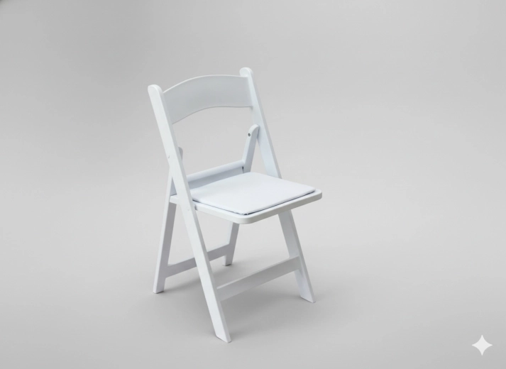 Hvid foldbar cateringstol
