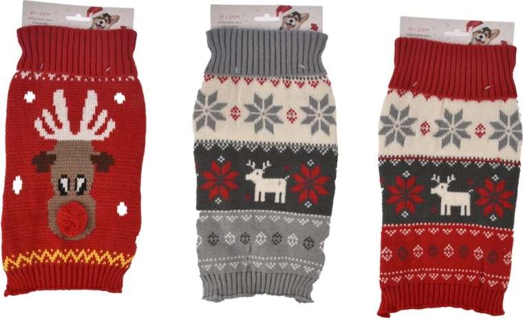 Julesweater til kæledyr 21 × 35 cm (3 varianter)