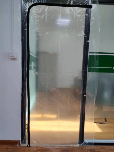 Støvbeskyttelsesdørfolie med lynlås, type L