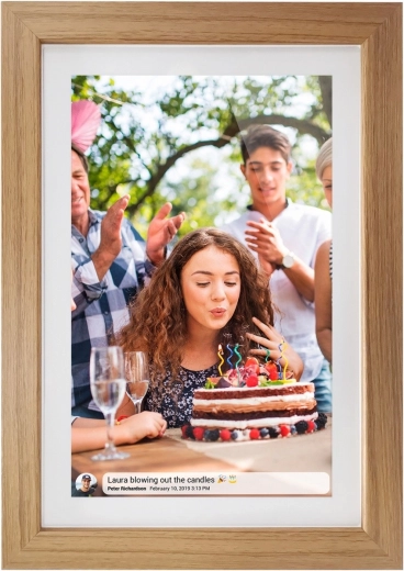 Smart digital fotoramme 10,1" med Wi‑Fi og touch IPS‑skærm