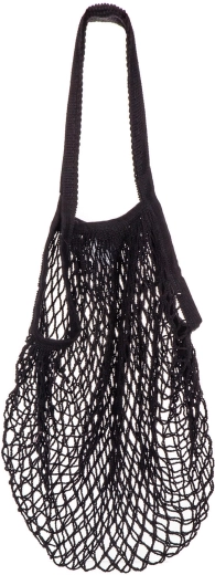 Netindkøbspose PRETTY UP med langt hank, sort 35 × 35 cm