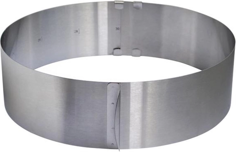 Justerbar rund kageform i rustfrit stål 16–30 cm