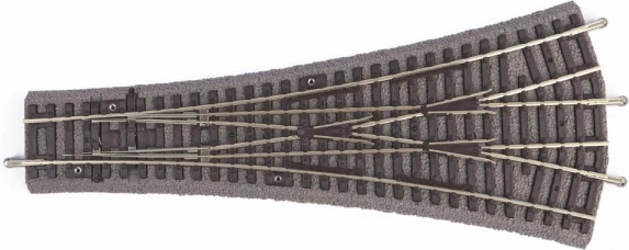 Piko Sporskifte W3 trevejs symmetrisk (G239/R9) med ballast - 55425