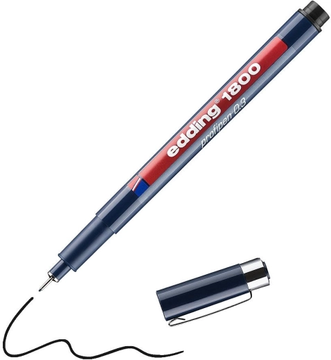 Edding 1800 fineliner sort 0,3 mm