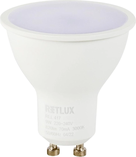 LED-pære RETLUX GU10 9 W varm hvid