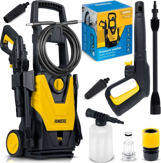 Humberg højtryksrenser 1800 W HM-300 med aluminiumpumpe og turbodyse