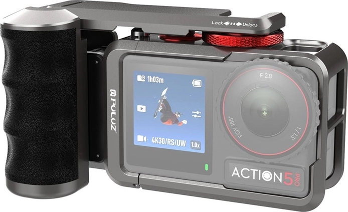 Metalt beskyttelsesetui med håndtag til DJI OSMO ACTION 5 PRO / ACTION 4 / ACTION 3