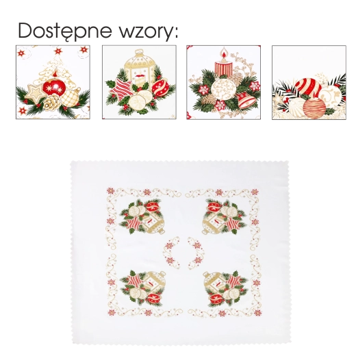 Juledekorativ dug 80 × 80 cm