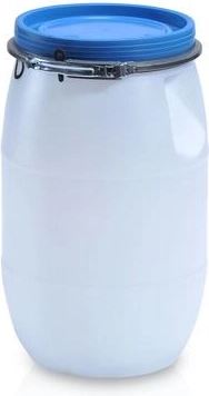 Plasttønde 220 l med spændelåg