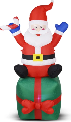 Oppustelig Sankt Nikolaus med LED-belysning, 180 cm