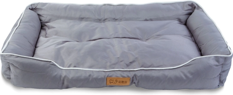 Grå polstret hundeseng 39 × 29 × 7 cm