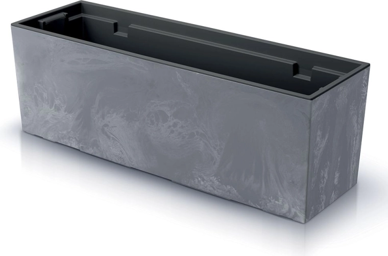 Altankasse med betoneffekt med indsats 77 cm marengo