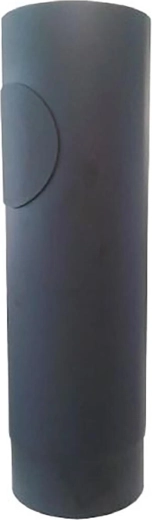 Røgrør med åbning 145 mm, længde 500 mm, sort