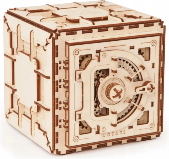 Træmekanisk pengeskab UGEARS – 3D‑puslespil 179 dele