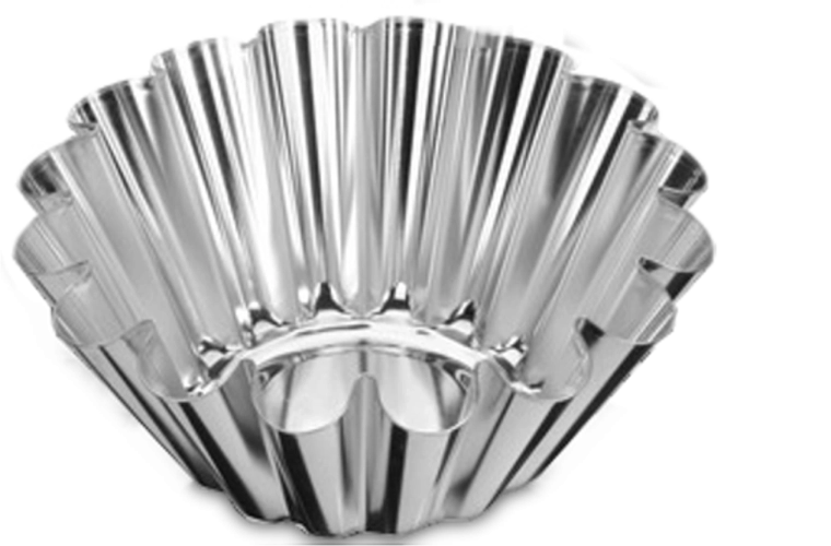 Bageform til bundt-kage 14 cm af fortinnet blik