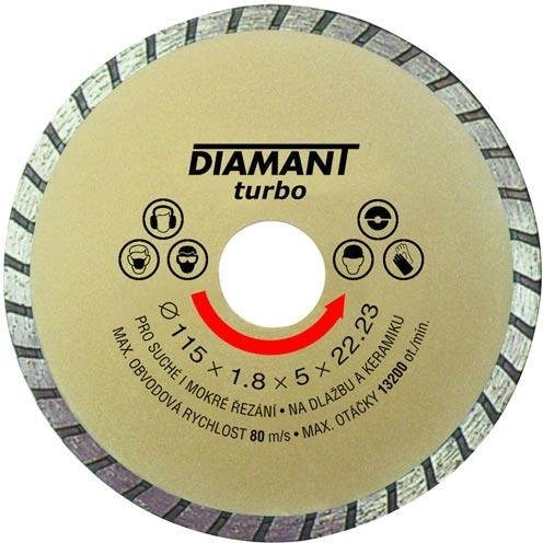 Diamant-skæreskive 115 mm TURBO