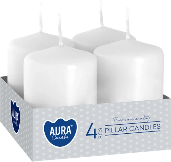 Adventslys 60 × 40 mm hvide (4 stk)