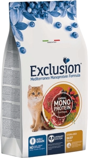 Exclusion Cat Monoprotein Sterilized oksekød foderpiller til steriliserede katte 300 g