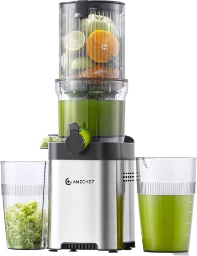 AMZCHEF slowjuicer sølv