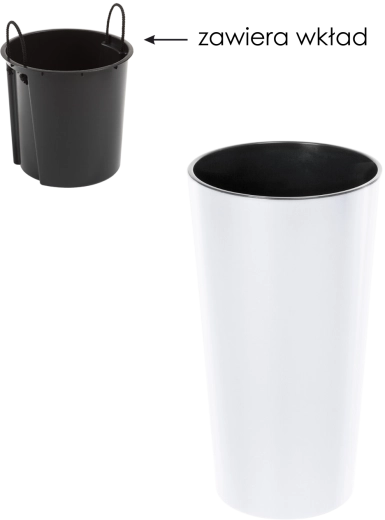 Urtepotte Lilia 14 cm med indsats – hvid