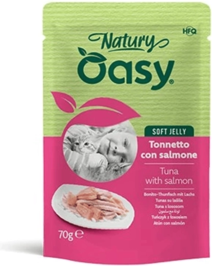 Oasy Natury Soft Jelly – tun med laks i gelé, 70 g