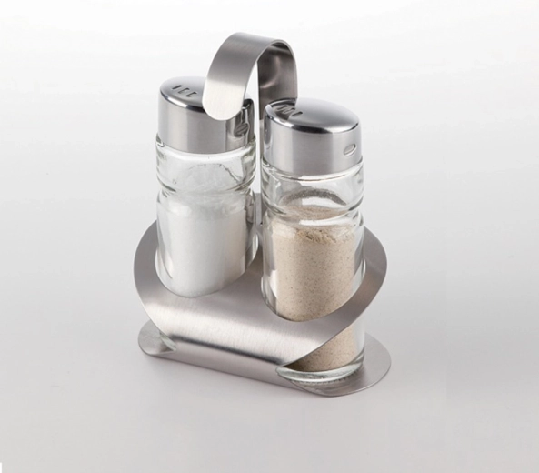 Krydderisæt Provence – salt og peber, glas i holder af rustfrit stål